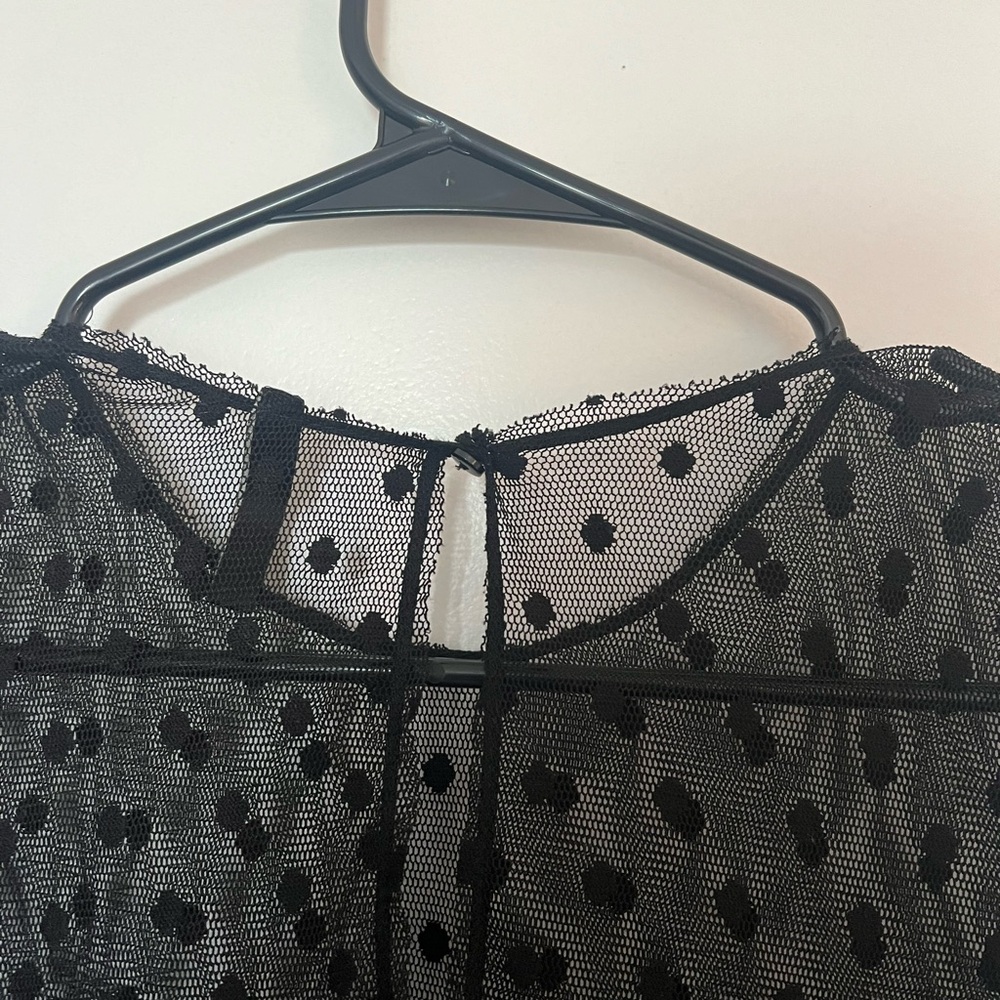Black Polka Dot Zara Top - Picture 7 of 7